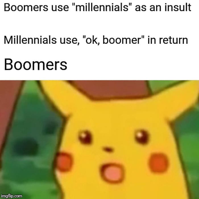 Surprised Pikachu Meme - Ok Boomer