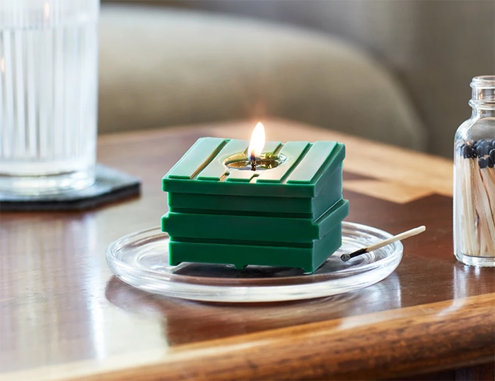 Dumpster Fire Candles - green puff puff pass