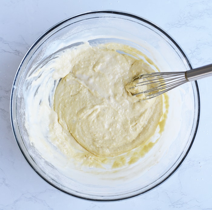 Pancake Cereal - Whisking Dry Ingredients in Bowl