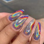 Silver Chrome Pride Nails