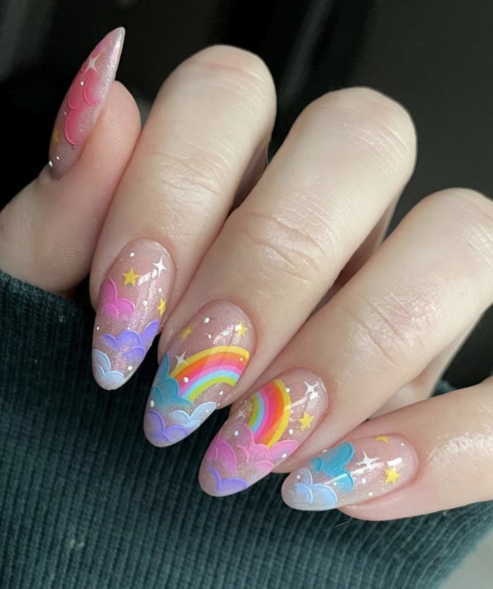 Cartoon Pride Nails