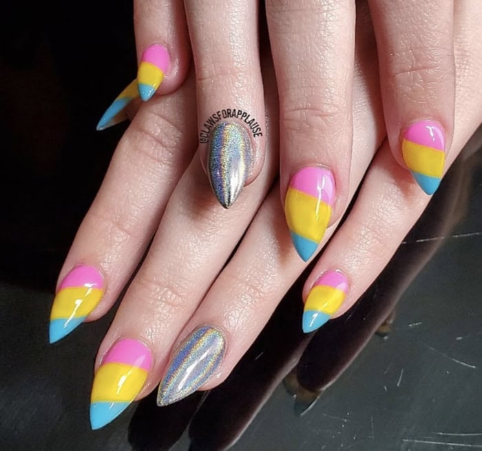 Pan Pride Nail Design
