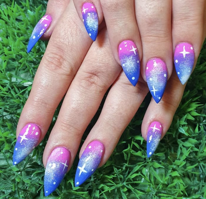 Bi Pride Nails