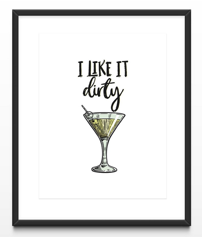 Alcohol Puns - dirty martini