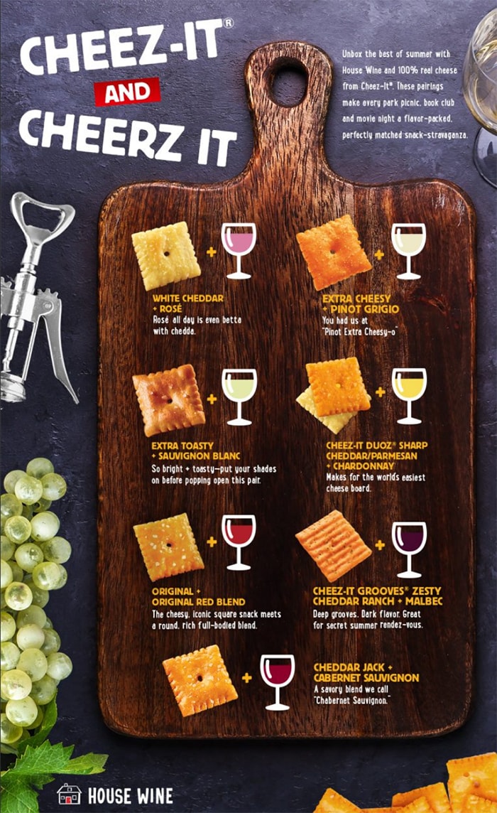 Cheez-Its and Wine - cheese pairing