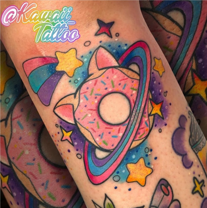 Donut Tattoos - Rainbow Brite
