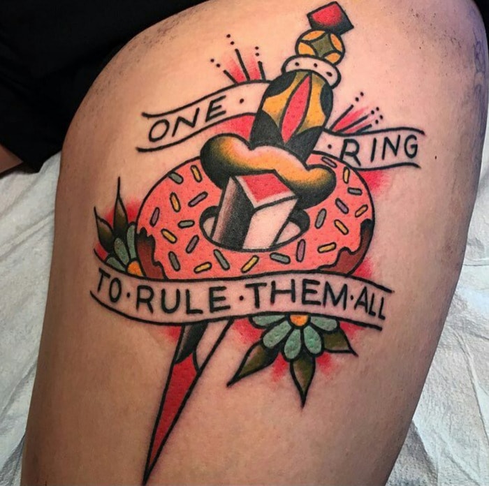 Donut Tattoos - One Ring to Rule Them All Dagger