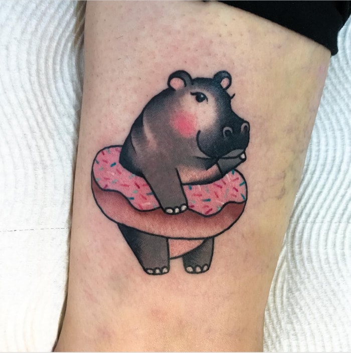 Donut Tattoos - Hippo