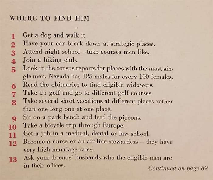 How to Find a Husband - 129 Ways