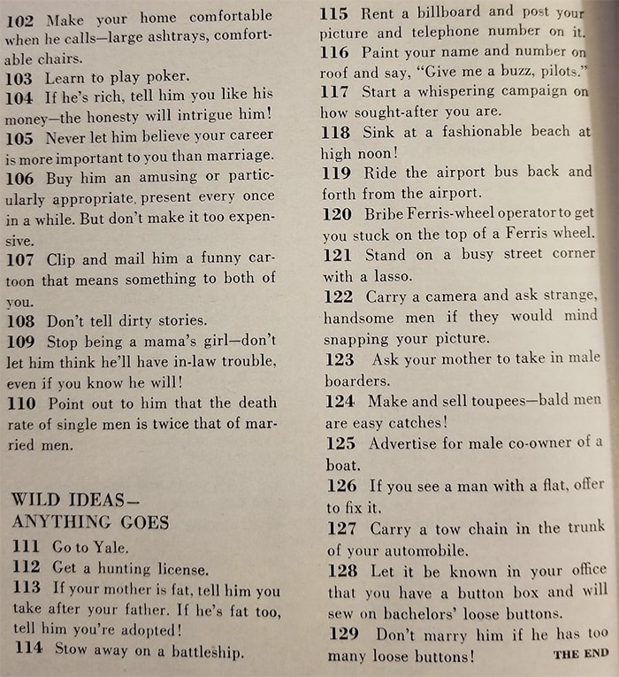 How to Find a Husband - 129 Ways