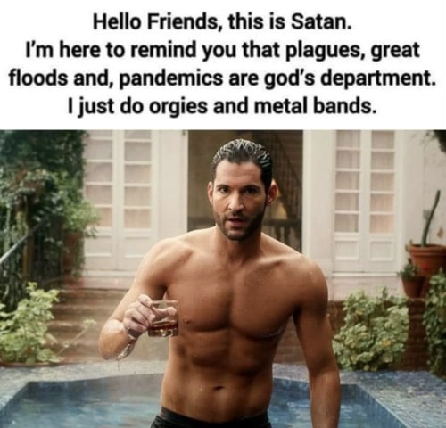 Lucifer Memes - Tom Ellis in Pool