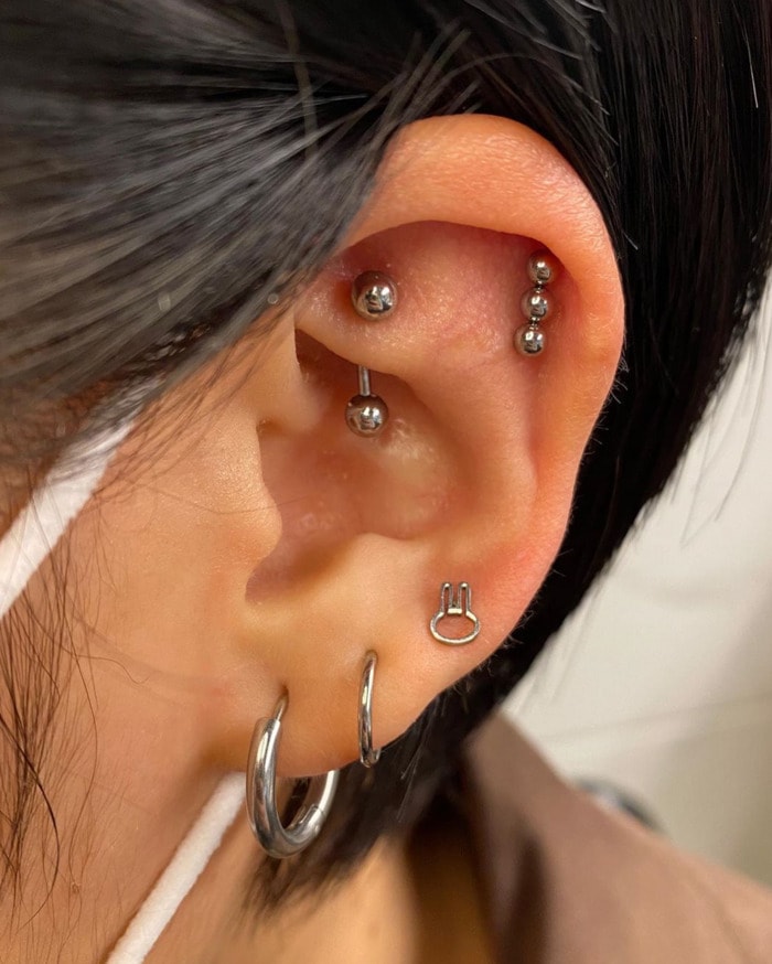 Types of Ear Piercings - rook