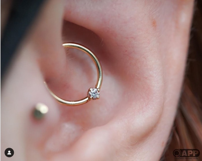 Types of Ear Piercings - daith