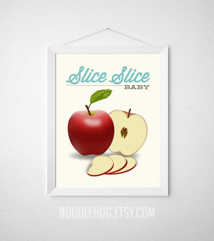 Apple Puns Slice Slice Baby