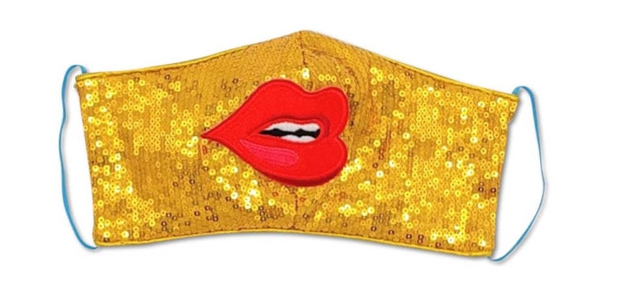 Cool Face Masks - Gold Sequins