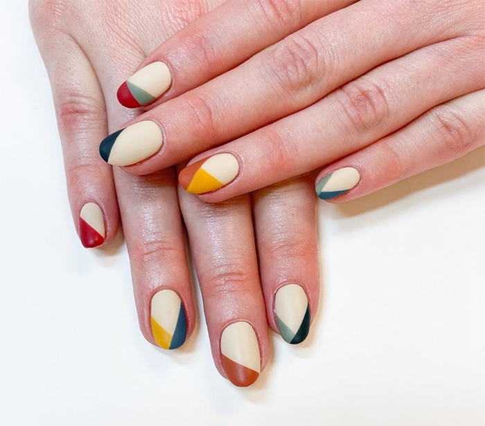 Fall Nails - Color Blocked