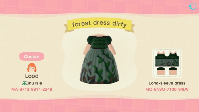 Fall Outfits Animal Crossing - green forest witch dress