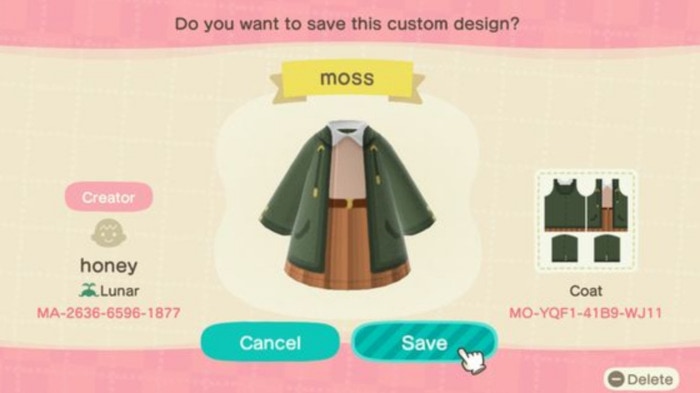 Fall Outfits Animal Crossing - green cardigan and tan skirt