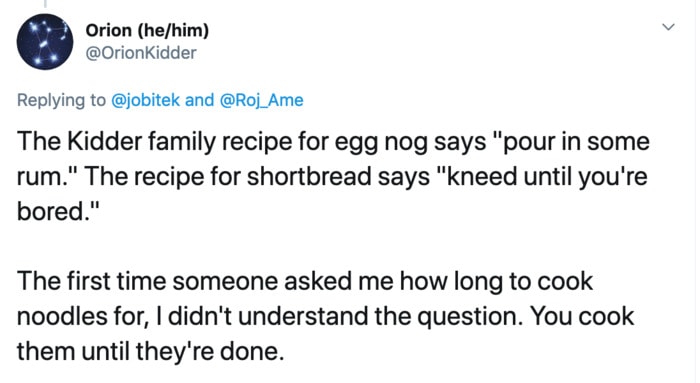 Traditional Recipe Twitter Reactions