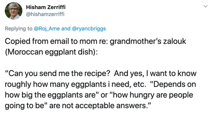 Family Recipe Twitter Reactions