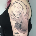 Bat Tattoos - With Moon