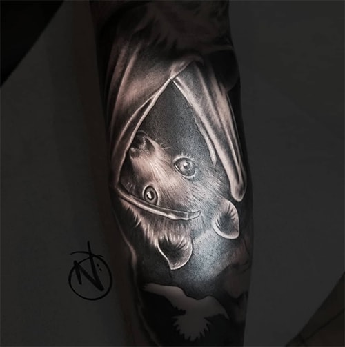 Bat Tattoos - Black and Grey