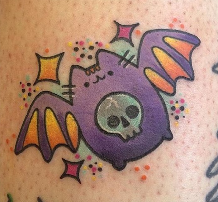 Bat Tattoos - Pusheen