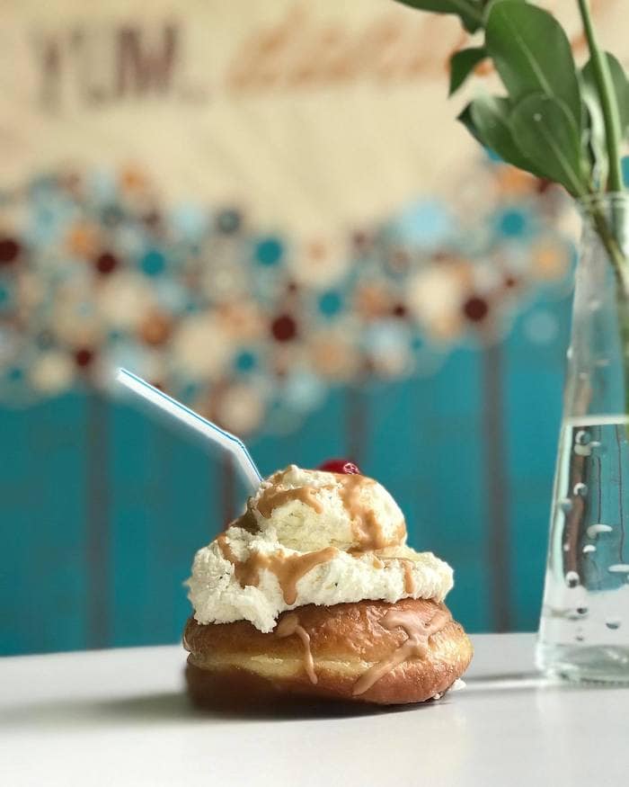 Black-owned donut shops - Cream topped donut