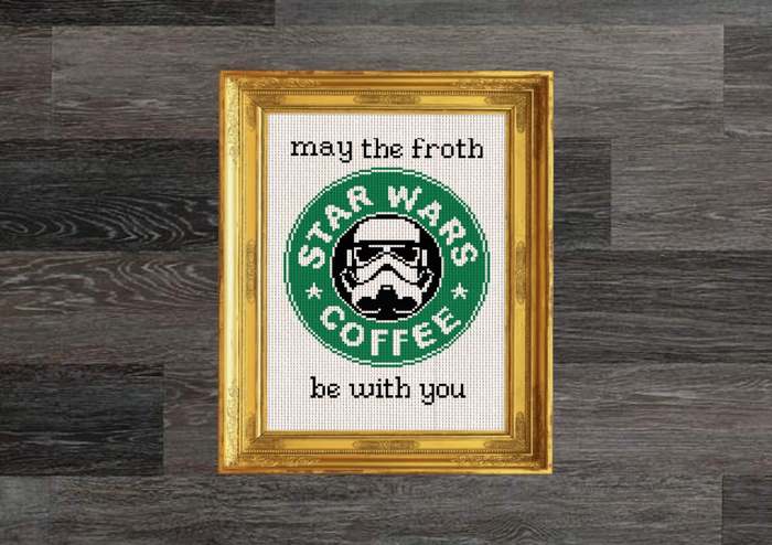 Coffee puns - May the froth be with you StarWars coffee