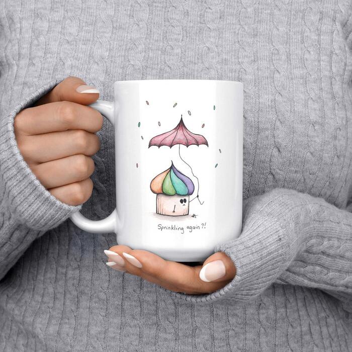 Cupcake puns - Sprinkling again mug