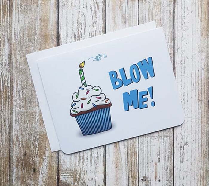 Cupcake puns - Blow me card