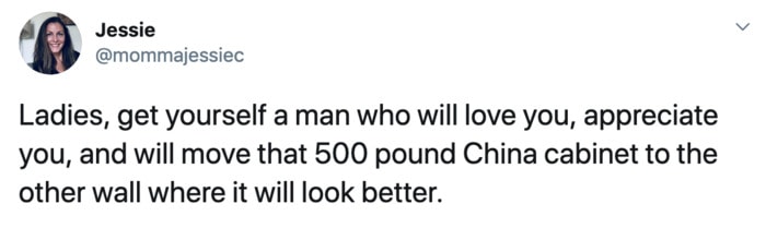 Funny Tweets By Women - Moving Furniture