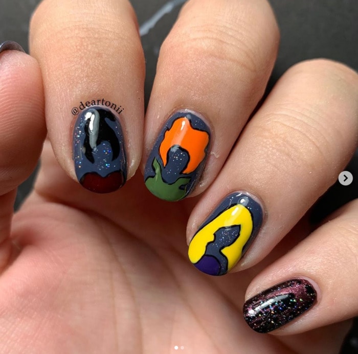 Hocus Pocus Nail Art - Sanderson Sister Silhouettes