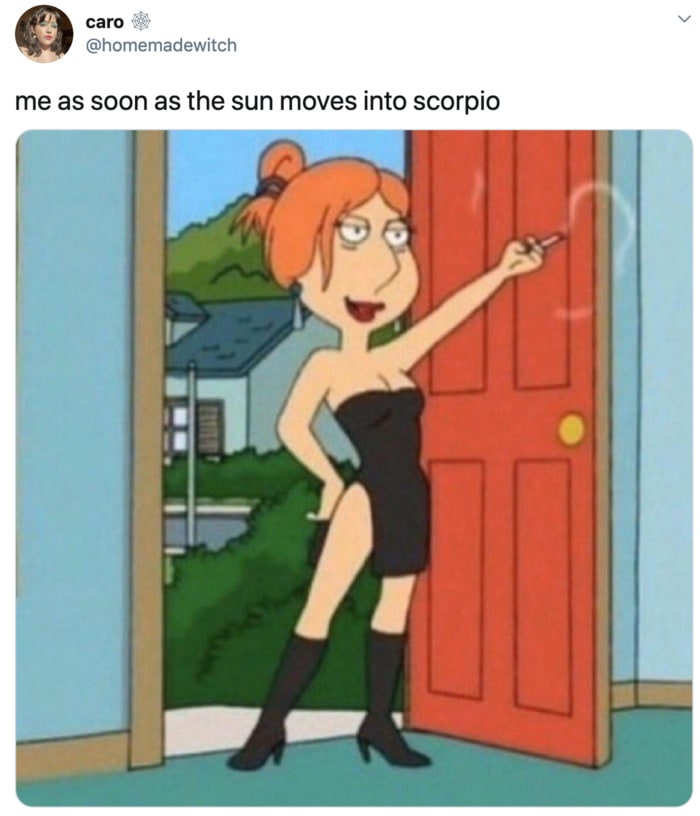 scorpio memes - family guy