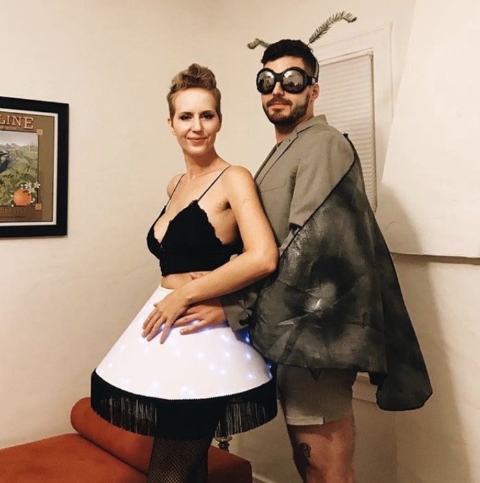 funny couples costumes - Moth and Lamp