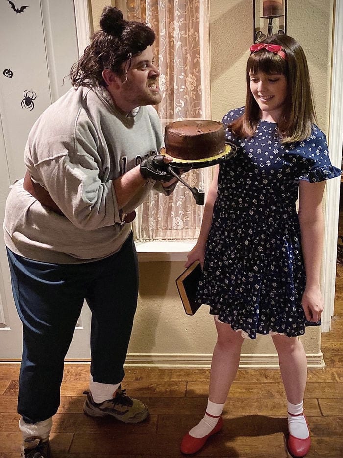 funny couples costumes - Matilda and Mrs Trunchbull