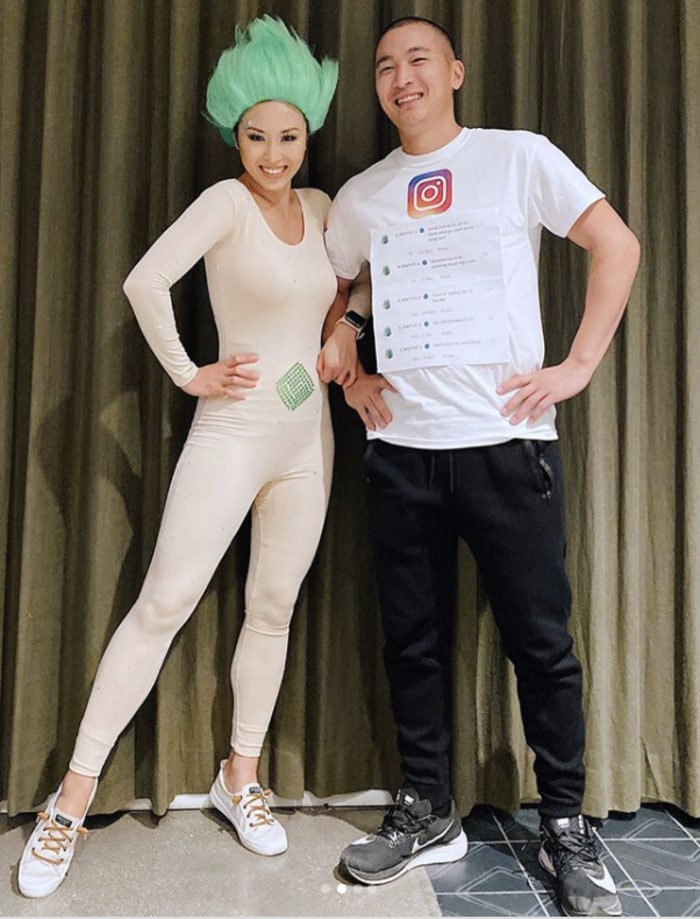 funny couples costumes - Instagram and a Troll