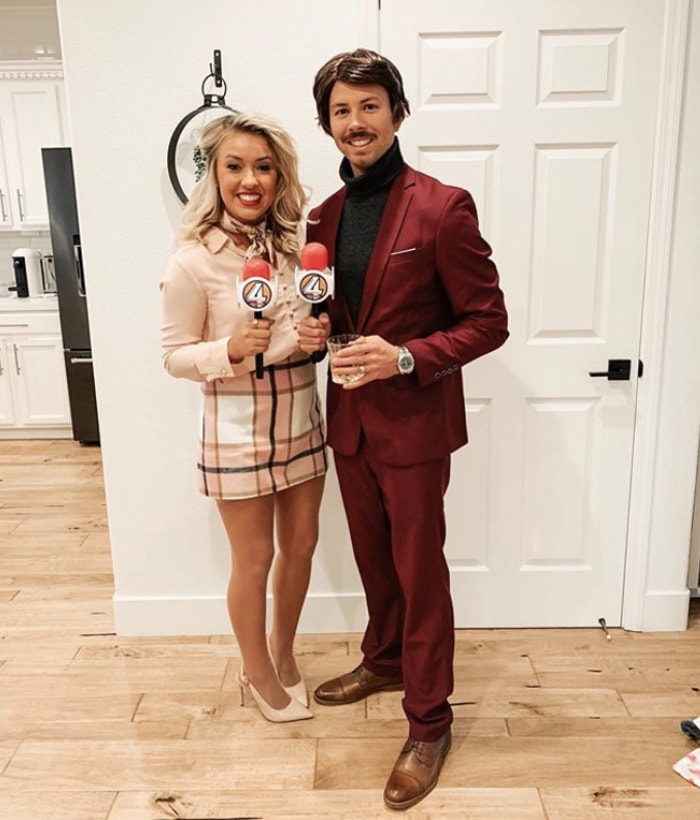 funny couples costumes - Ron and Veronica from Anchorman