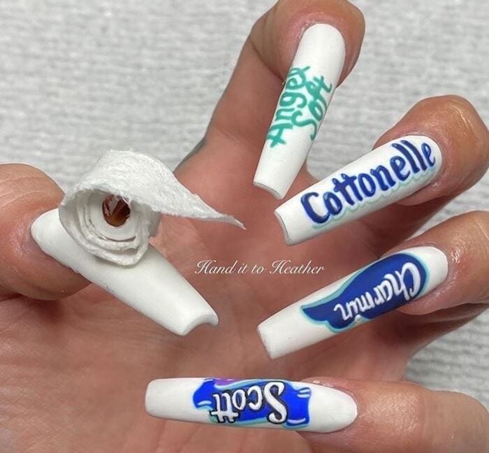 2020 Nails - Toilet Paper Nails