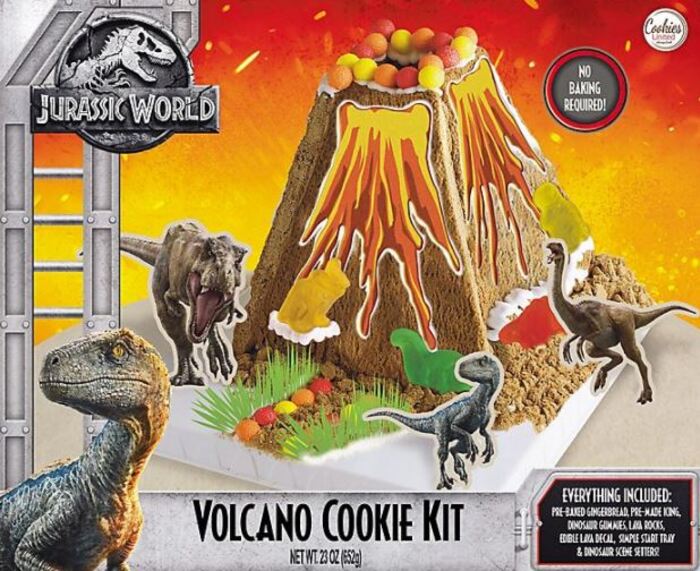 Funny Gingerbread House Ideas - Volcano Cookies Jurassic World