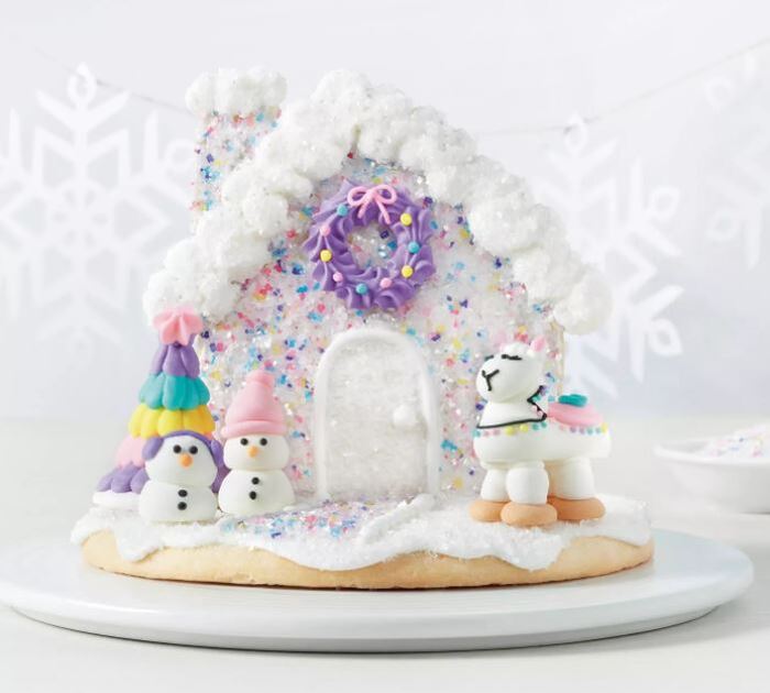 Funny Gingerbread House Ideas - Fa-La-La-Llama Sugar Cookie Scene Kit