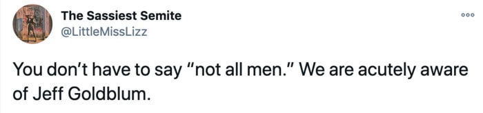 Funny Tweets from Women This Week - Jeff Goldblum