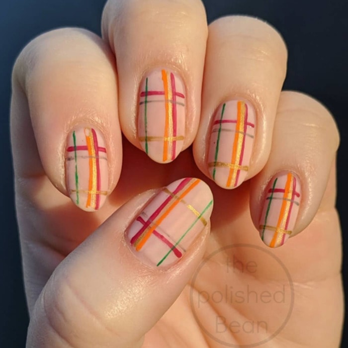 Thanksgiving Nails - Plaid