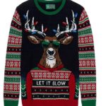 Ugly Christmas Sweaters - Let is glow Reindeer light up jumper
