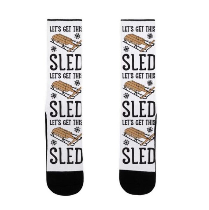 Winter Puns - Let's get this sled socks