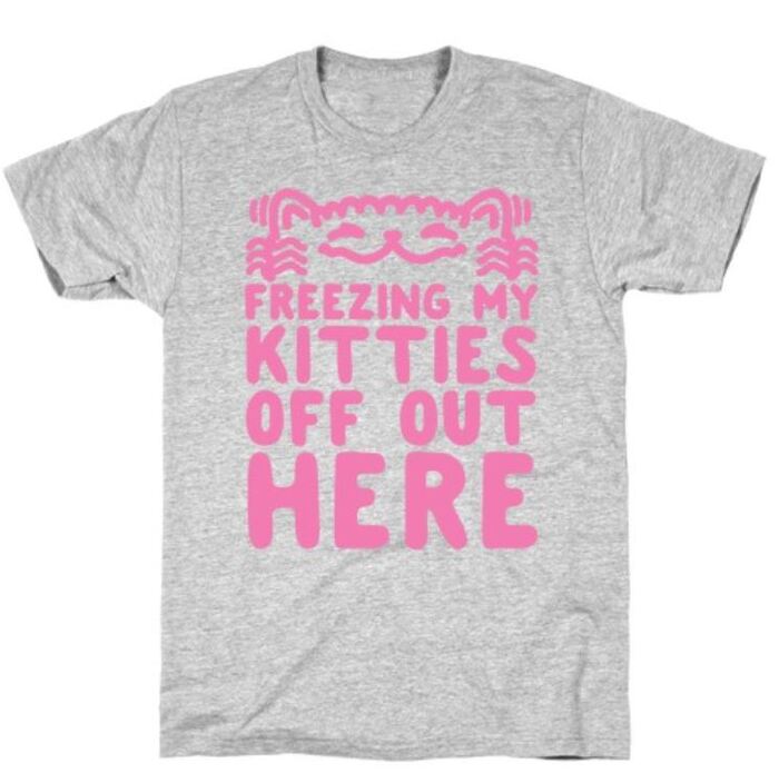 Winter Puns - Freezing my kitties off out here kitten top