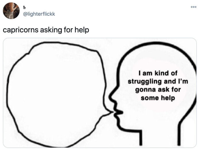 Capricorn Memes - Empty Speech Bubble