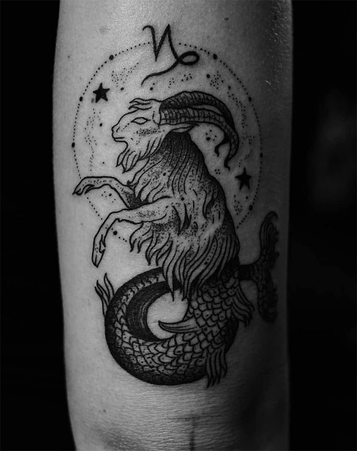 Capricorn Tattoos - Sea Goat