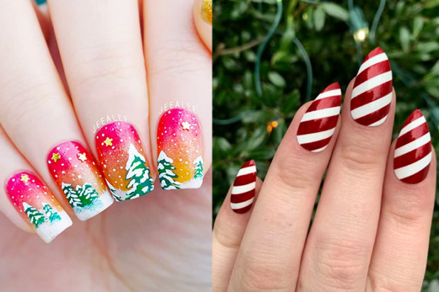 22 Christmas Nail Designs and Ideas for the Holiday - Let's Eat Cake