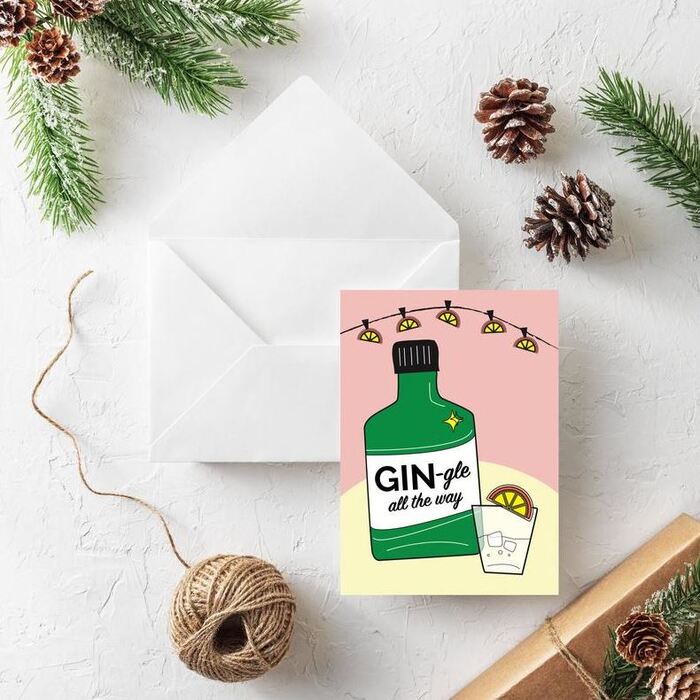 Christmas puns - Gin-gle all the way gin drink